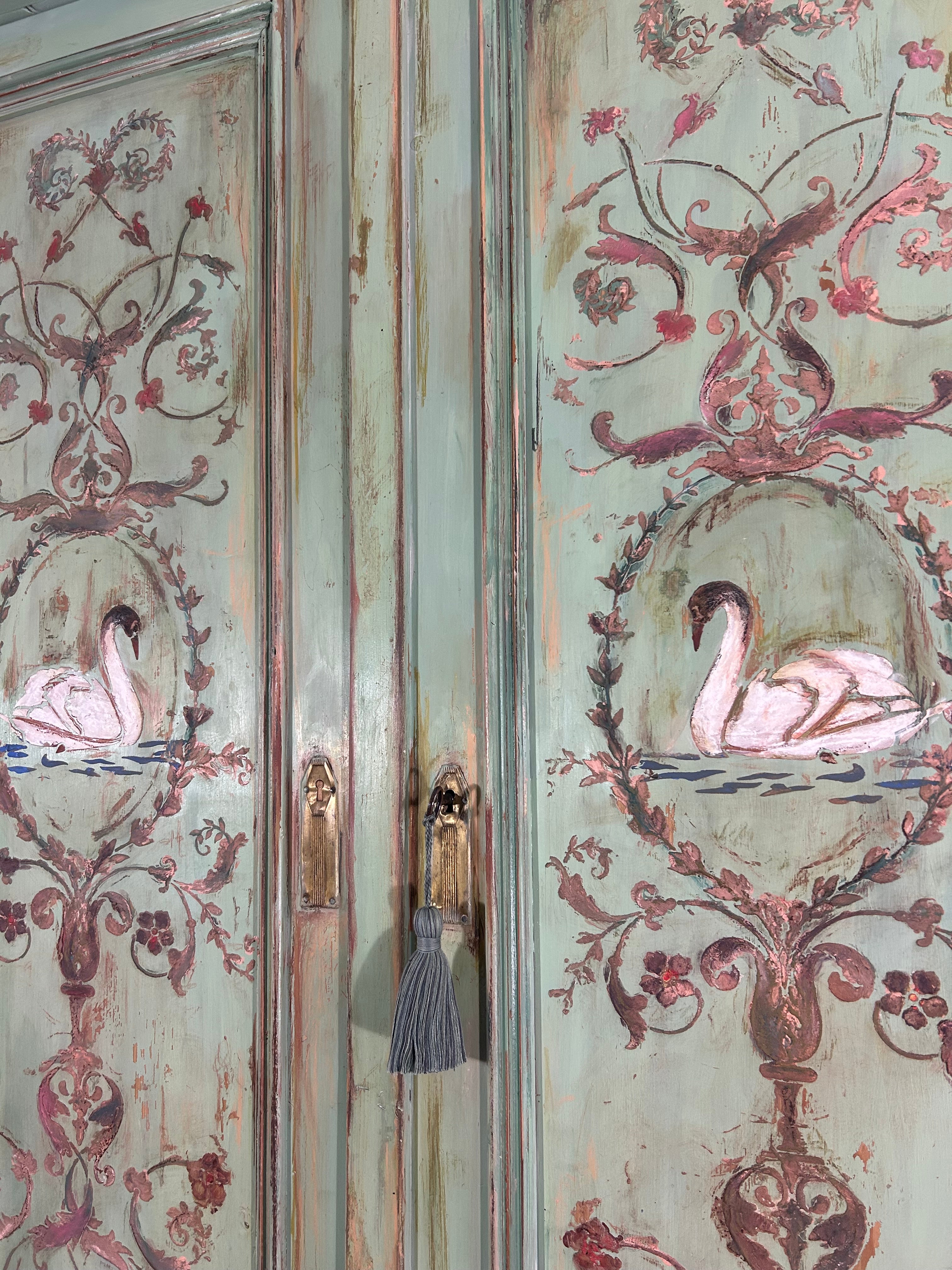 Antique French Painted wardrobe