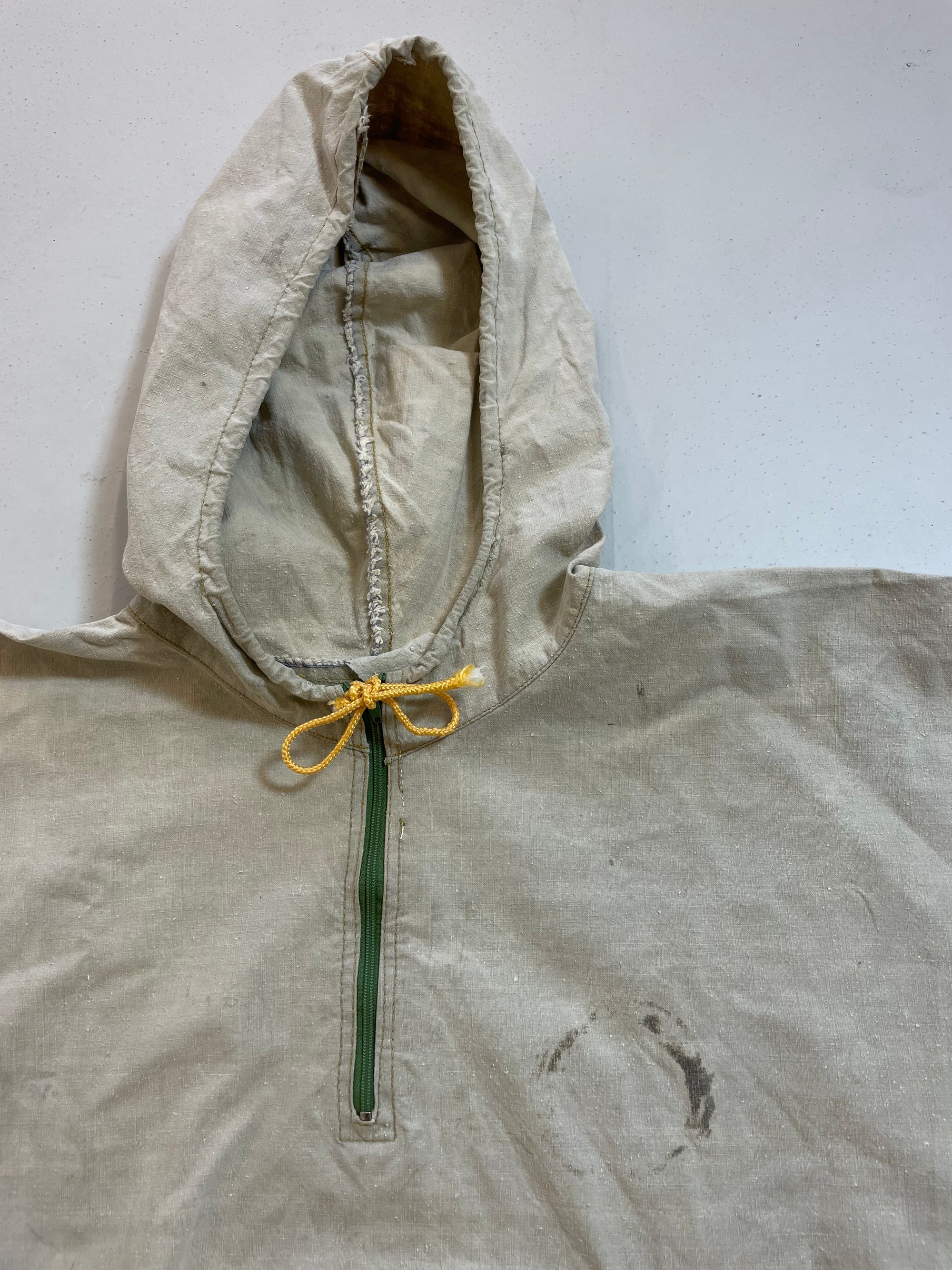 Vintage 1960s French Military Canvas Smock