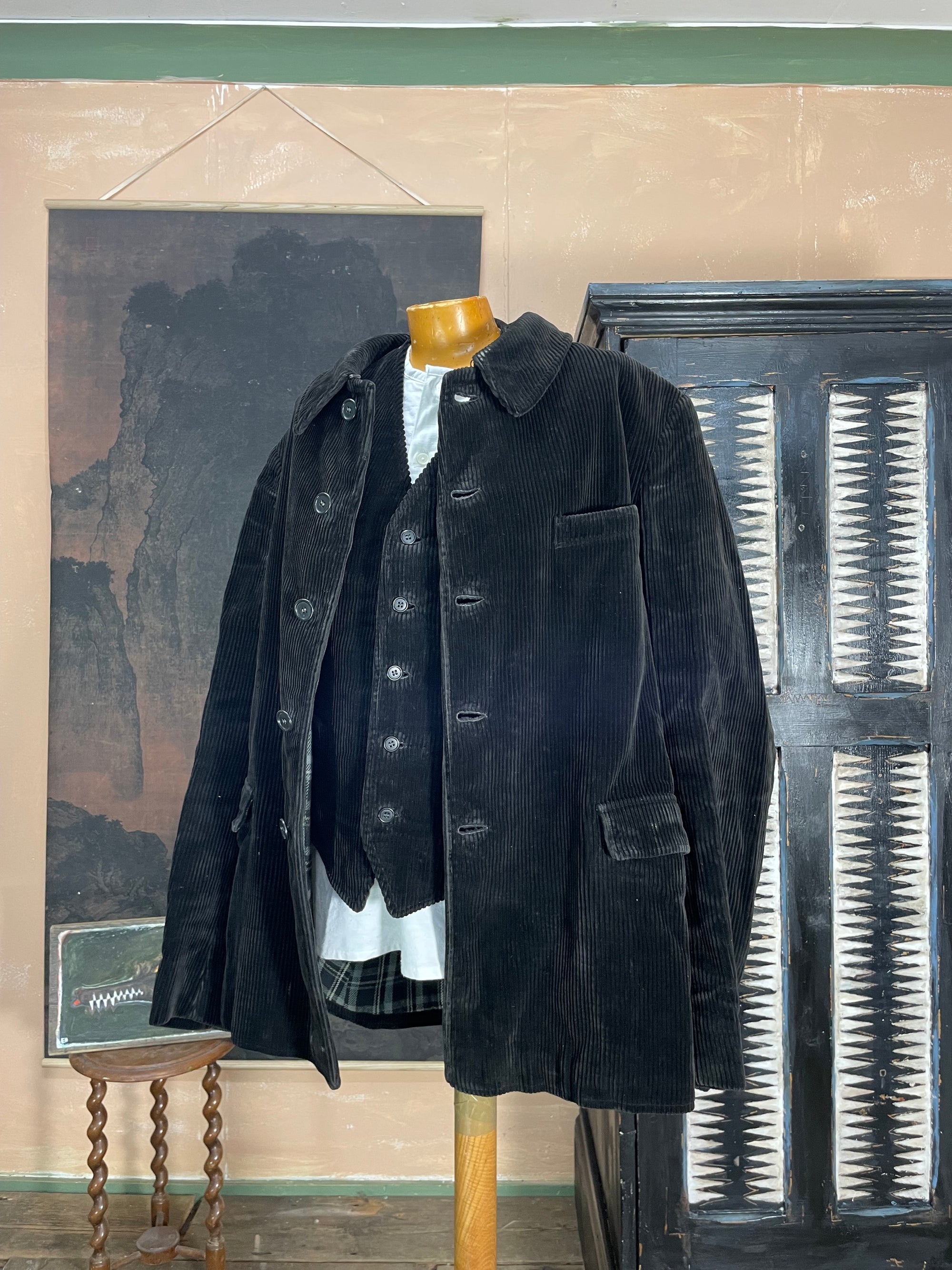 Vintage 1950s French Corduroy Workwear Jacket