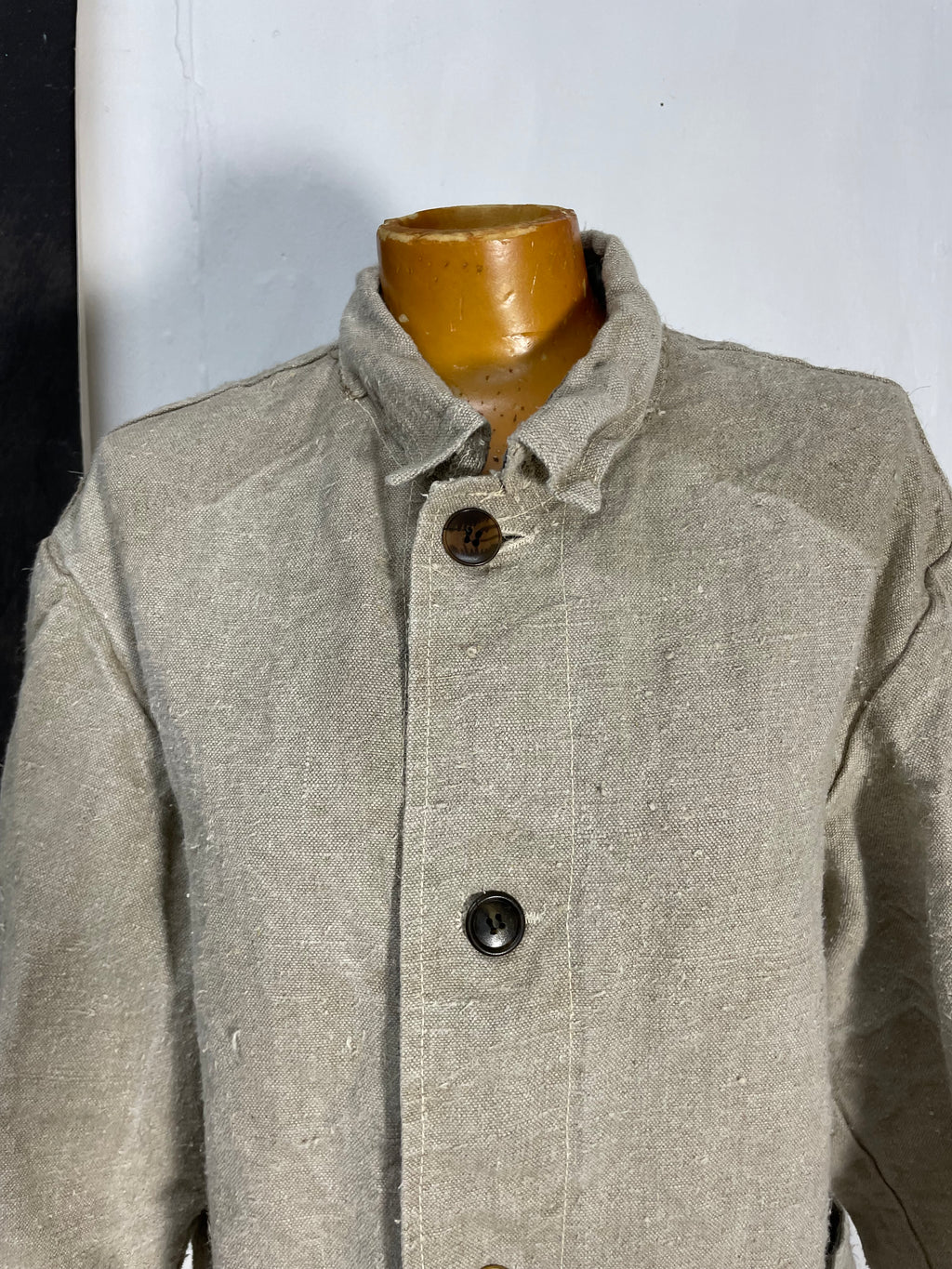 Vintage French Workwear Hemp Canvas Chore Jacket