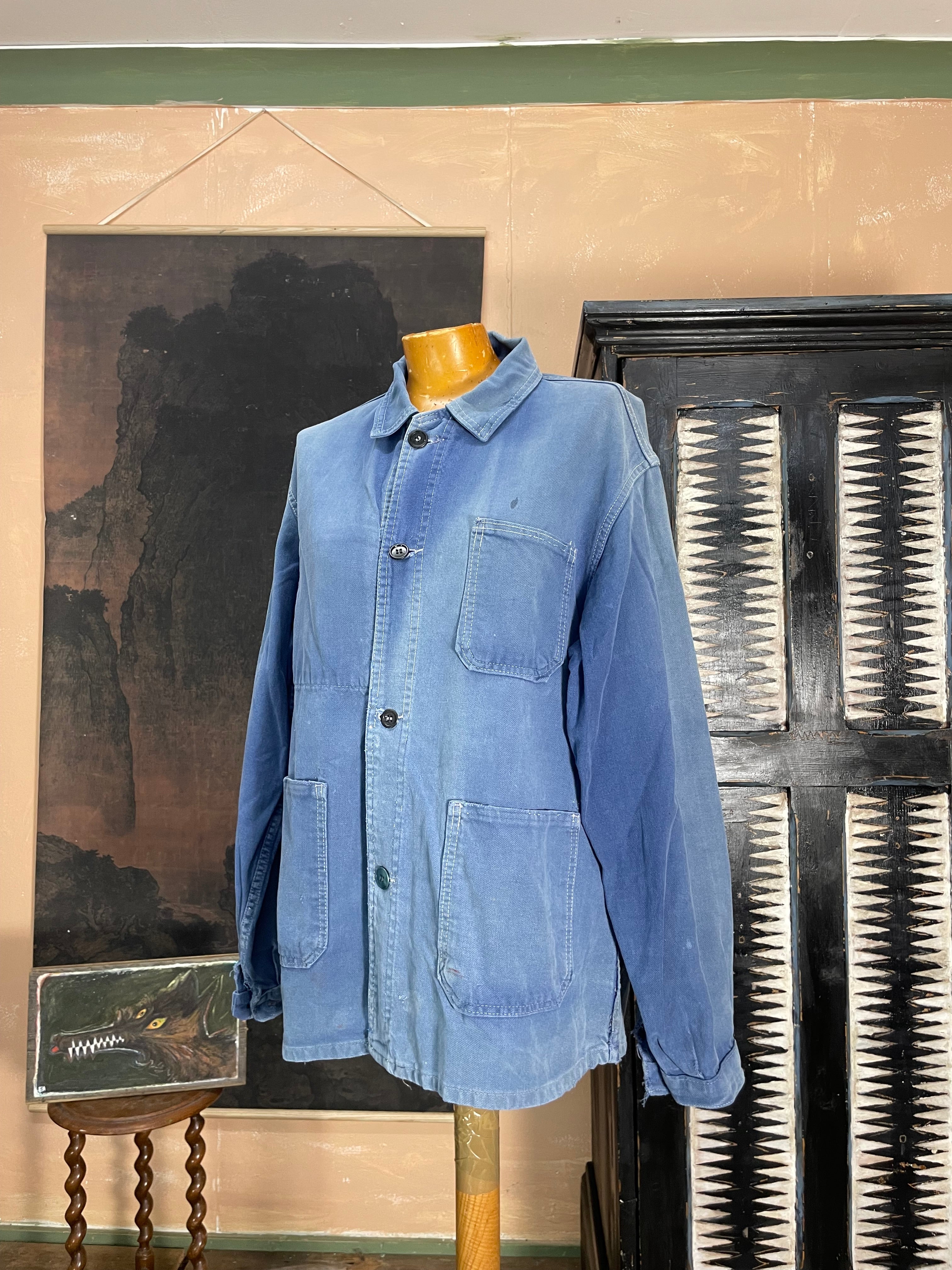 Vintage French 1960s Workwear Chore Jacket