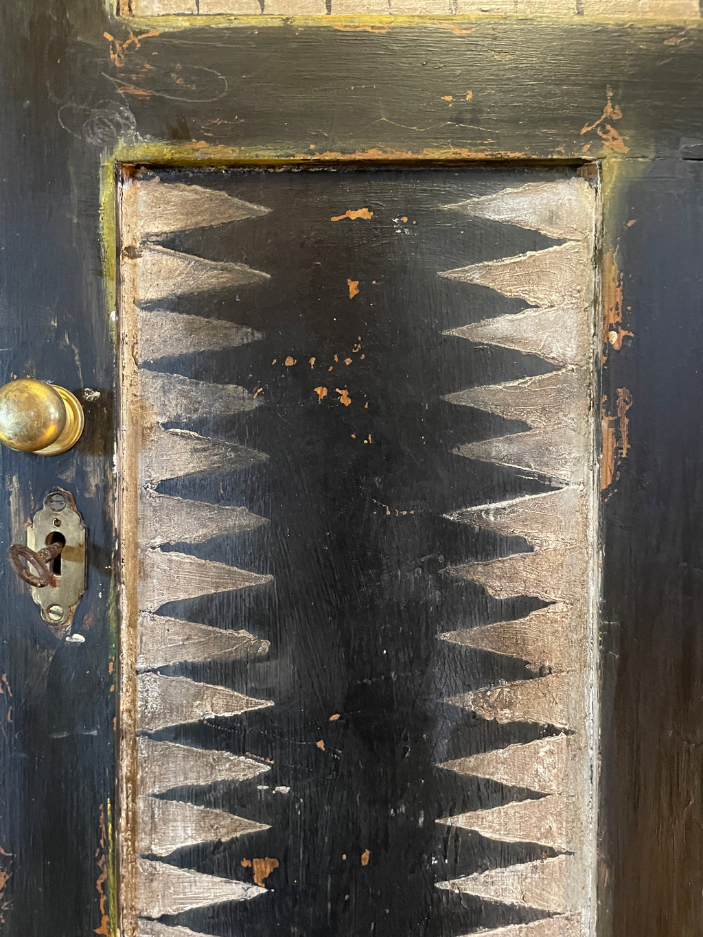 Vintage Folk Art Wardrobe/ Hall Cupboard