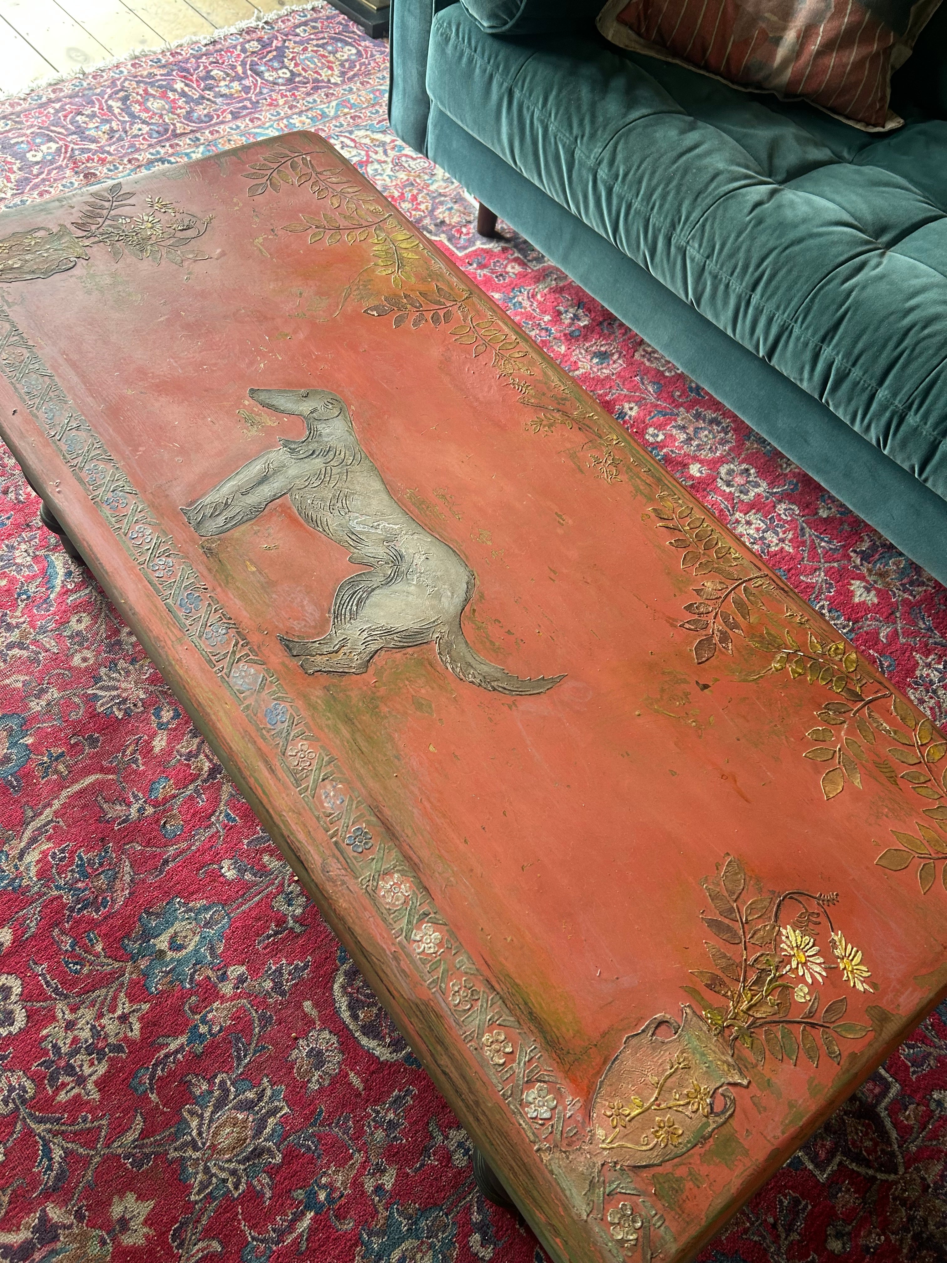 Vintage Painted Pine Bloomsbury Inspired Coffee Table