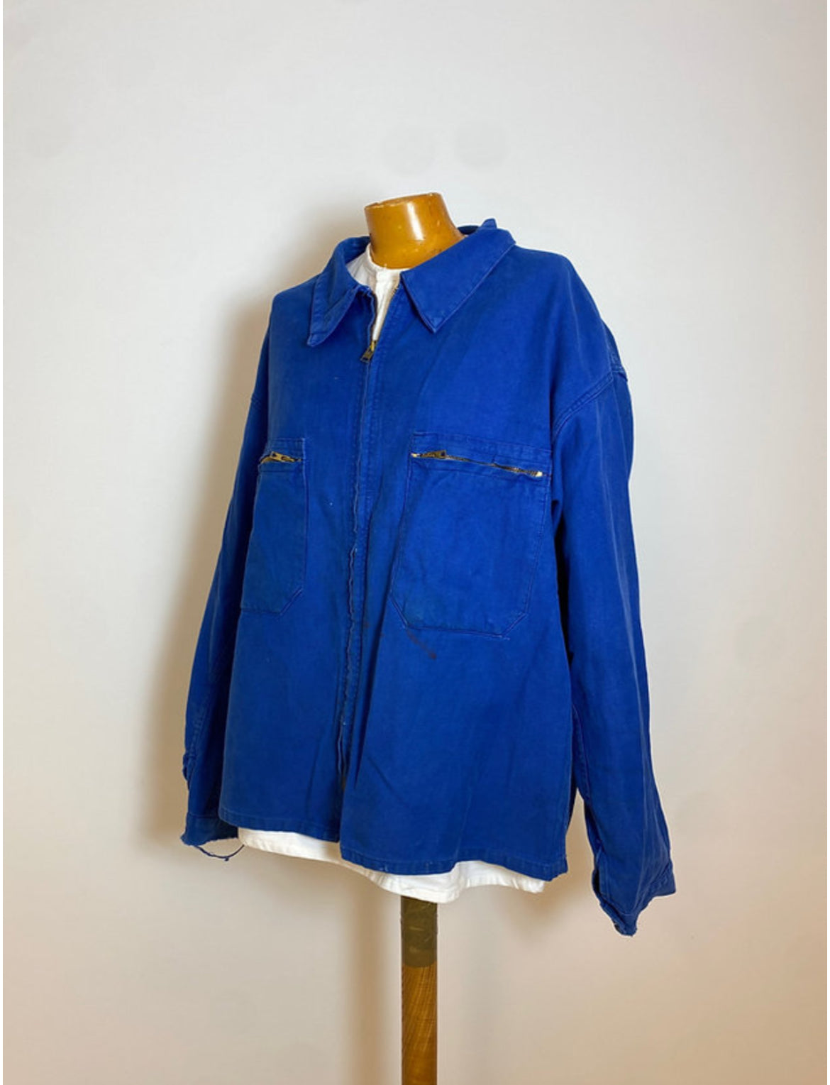 Vintage French Zip Up Chore Jacket