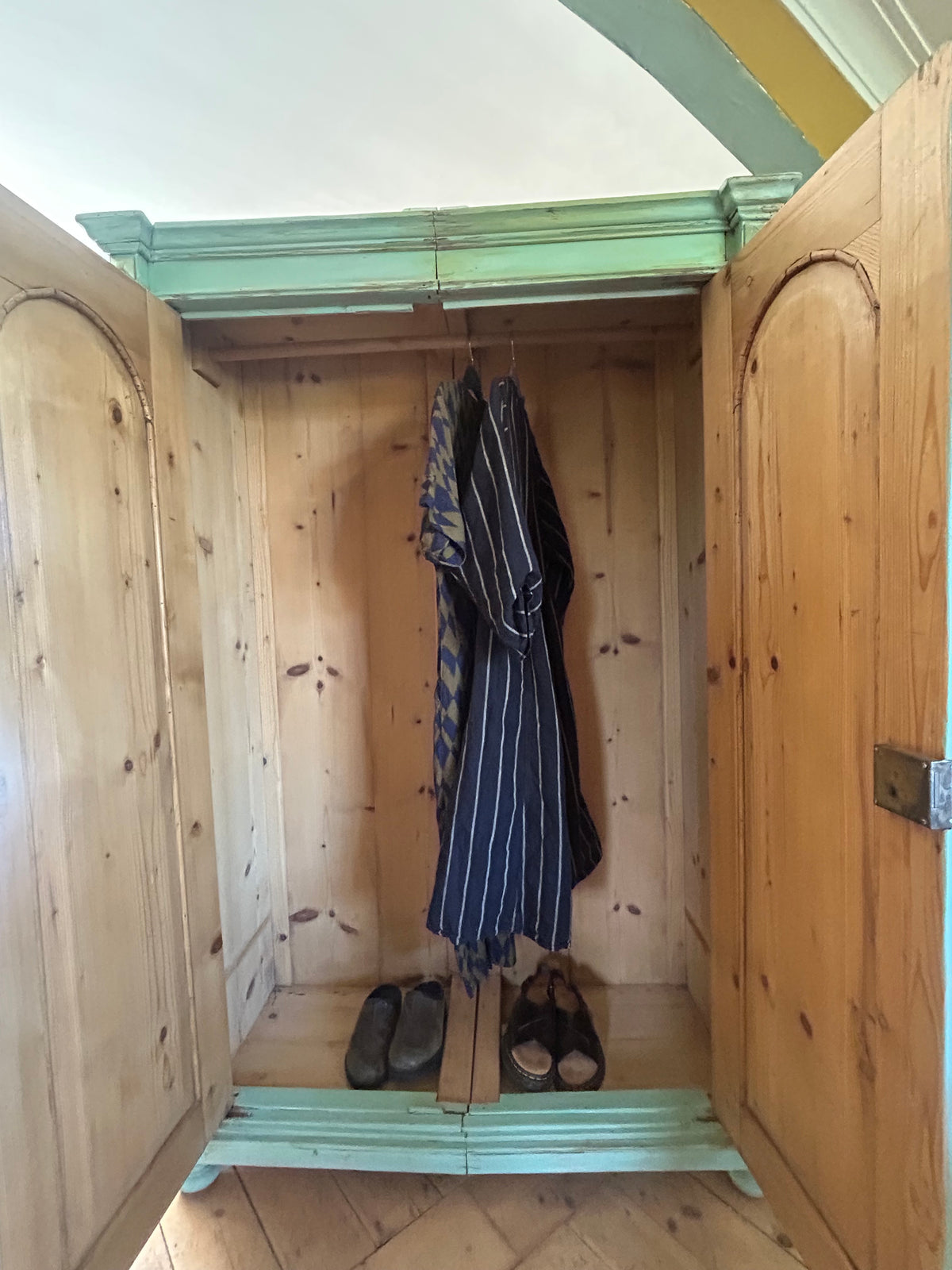 Vintage Armoire with Chinoiserie Panels