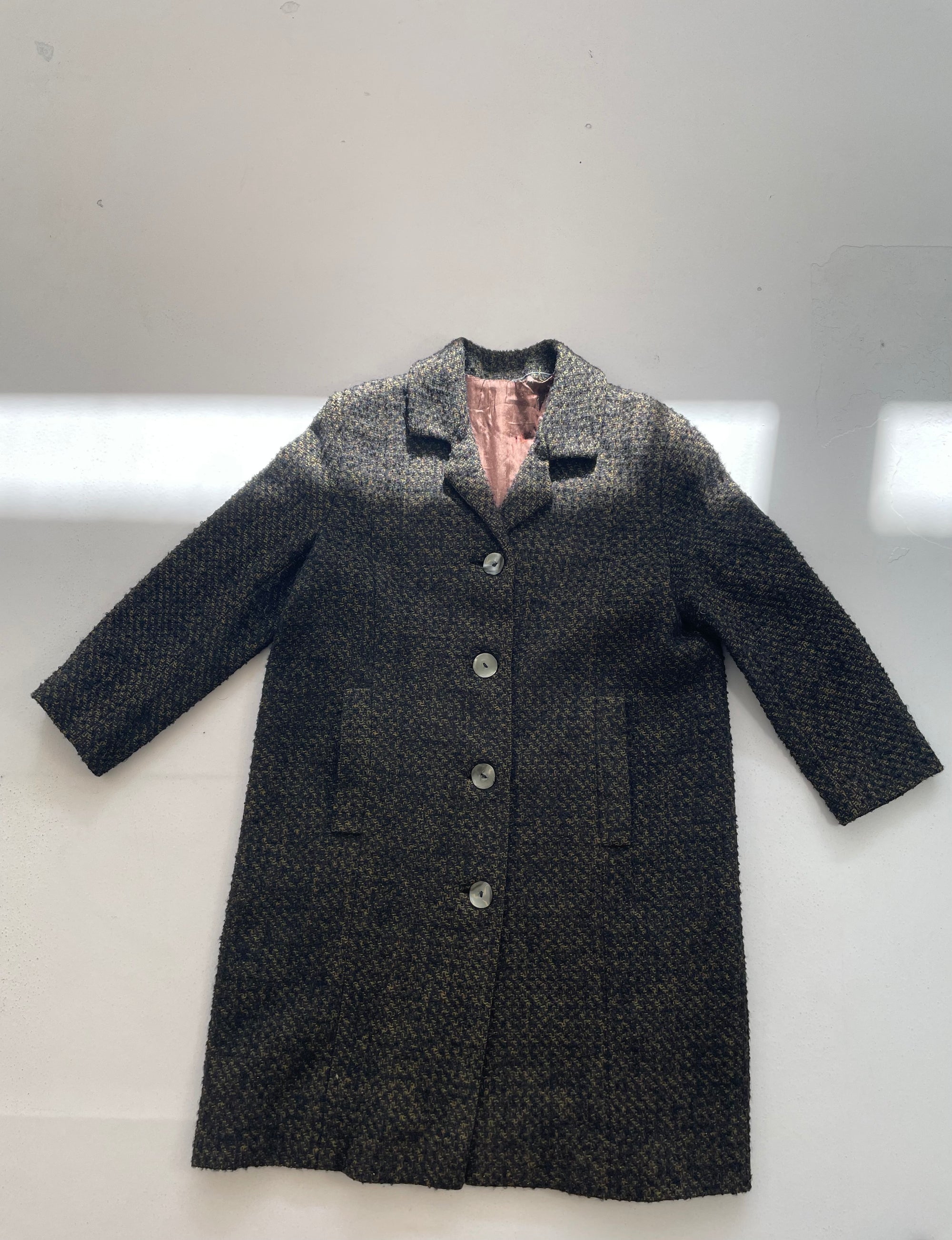 Vintage French 1930’s Tweed Overcoat