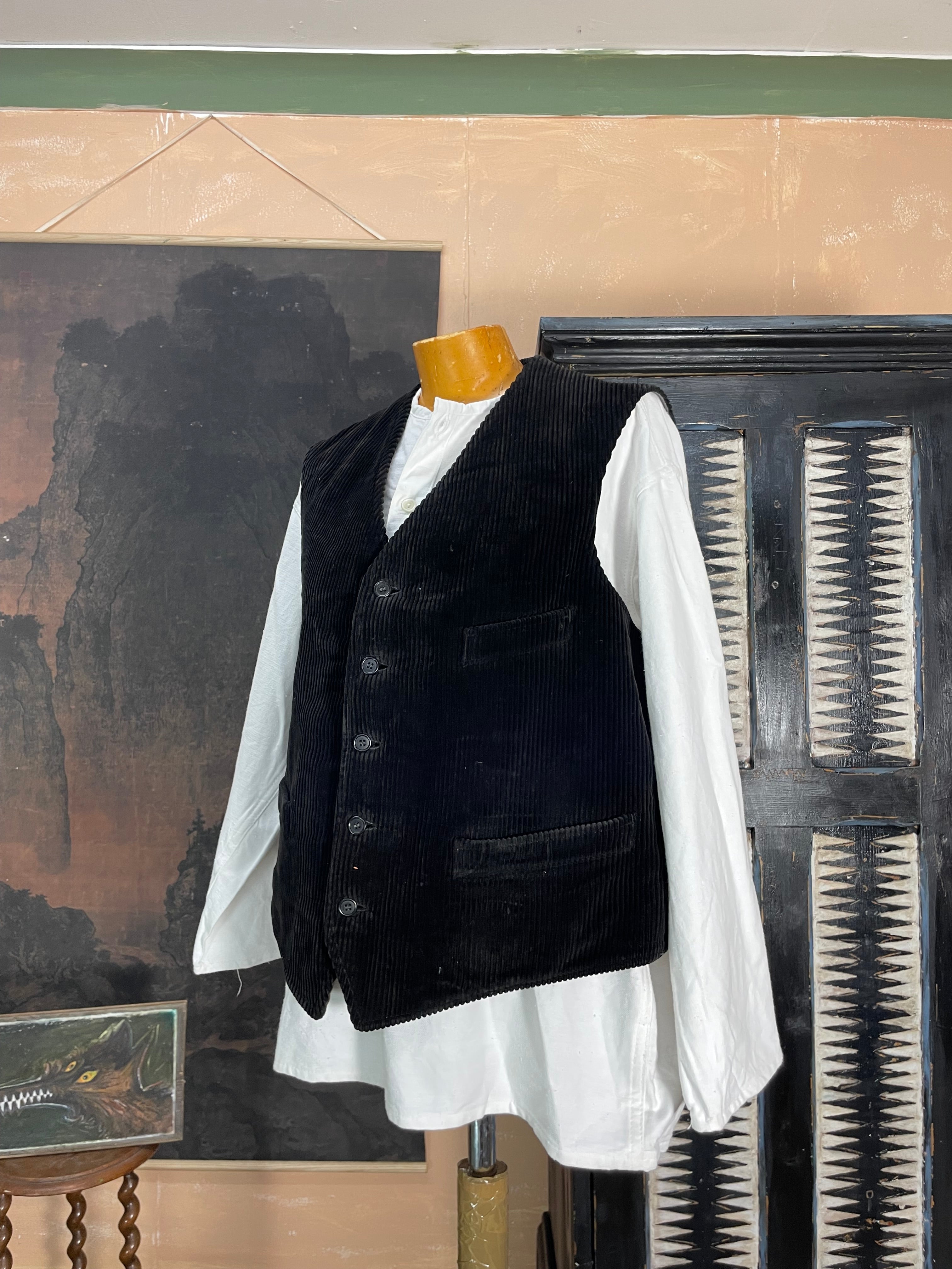 Vintage 1950s French Corduroy Waistcoat