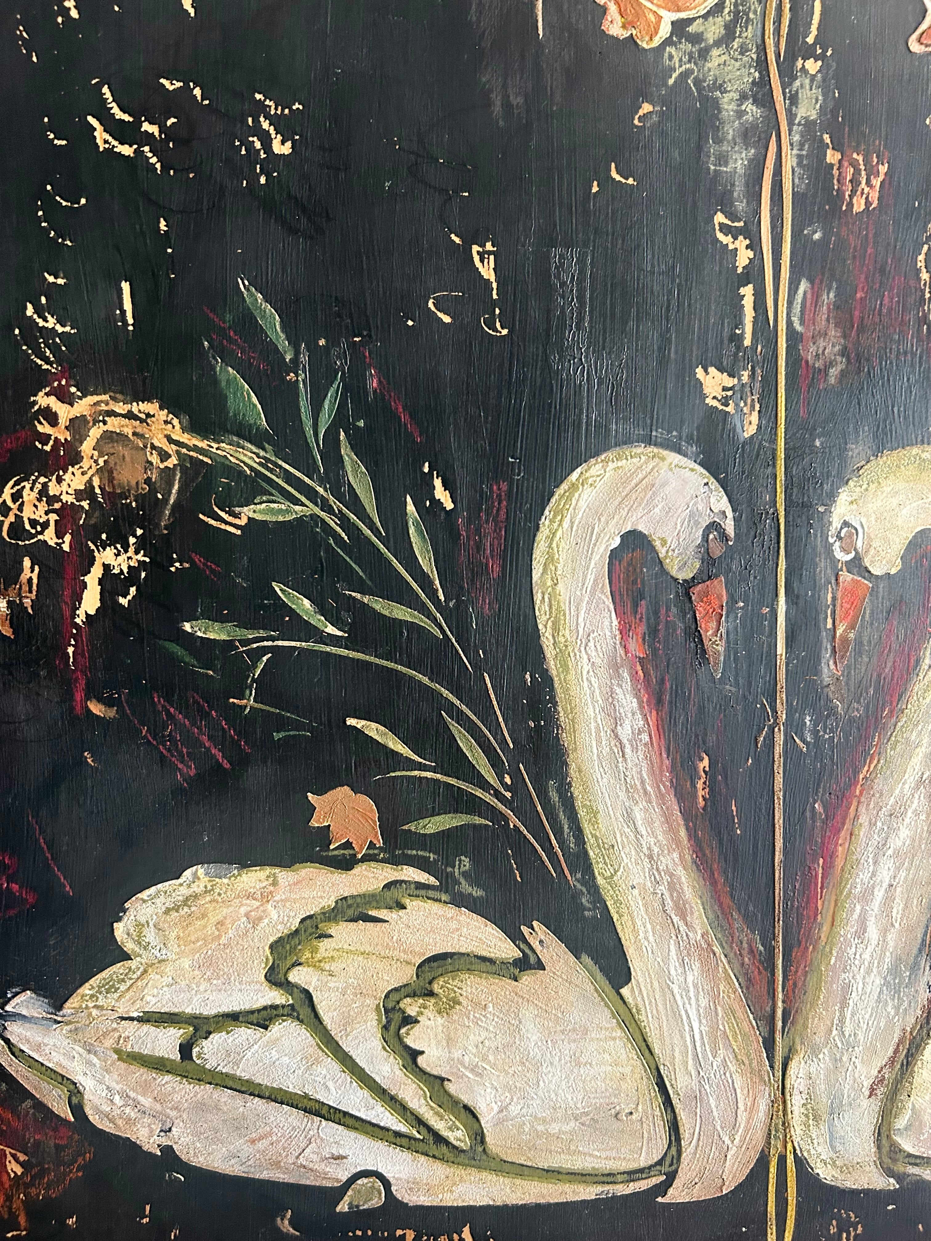 Vintage Painted Folk Art Wardrobe