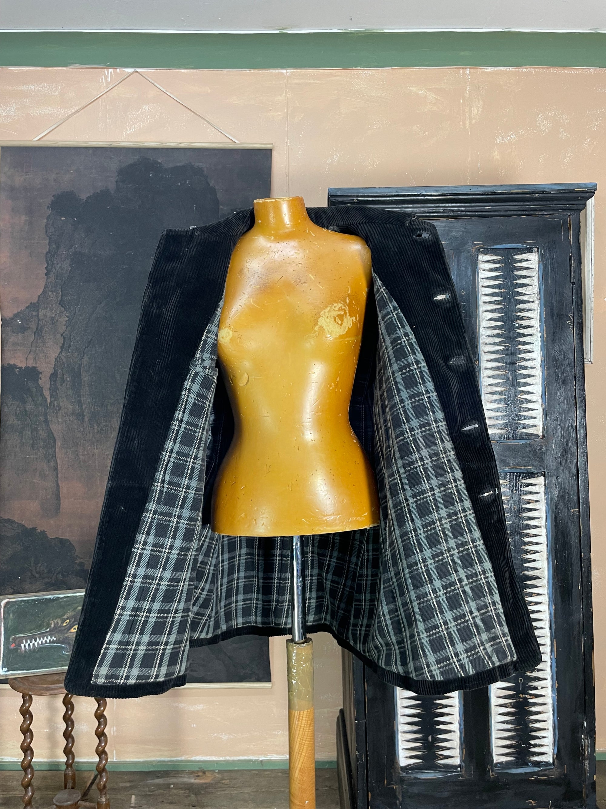 Vintage 1950s French Corduroy Workwear Jacket