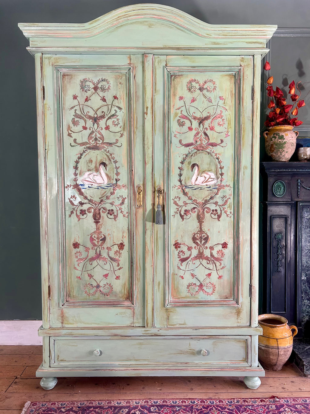 Antique French Painted wardrobe