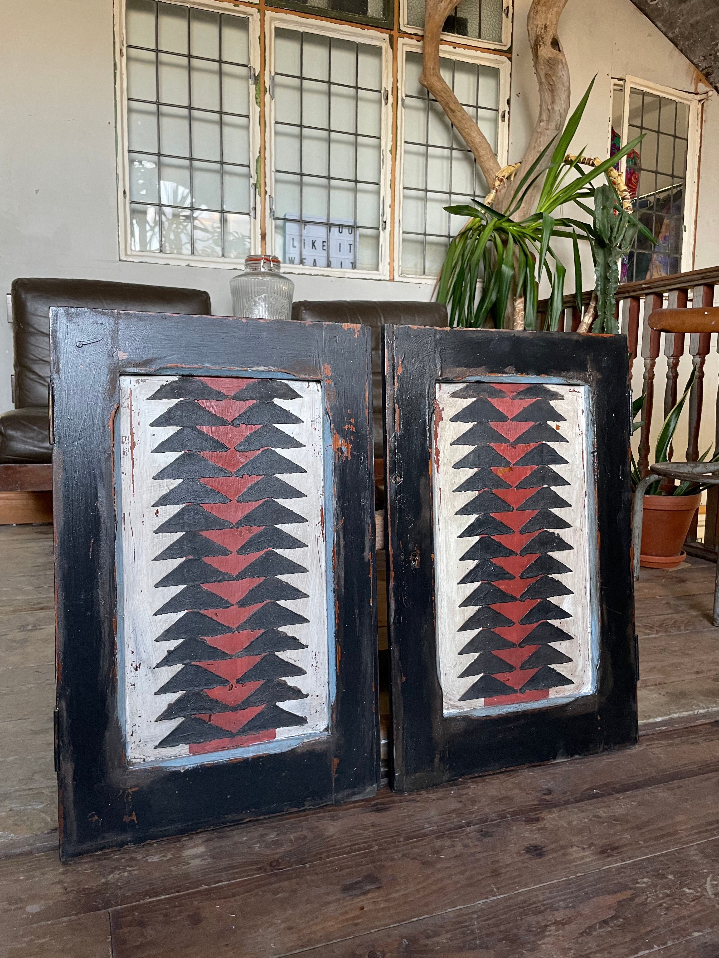Vintage Pine Folk Art Wallhangings