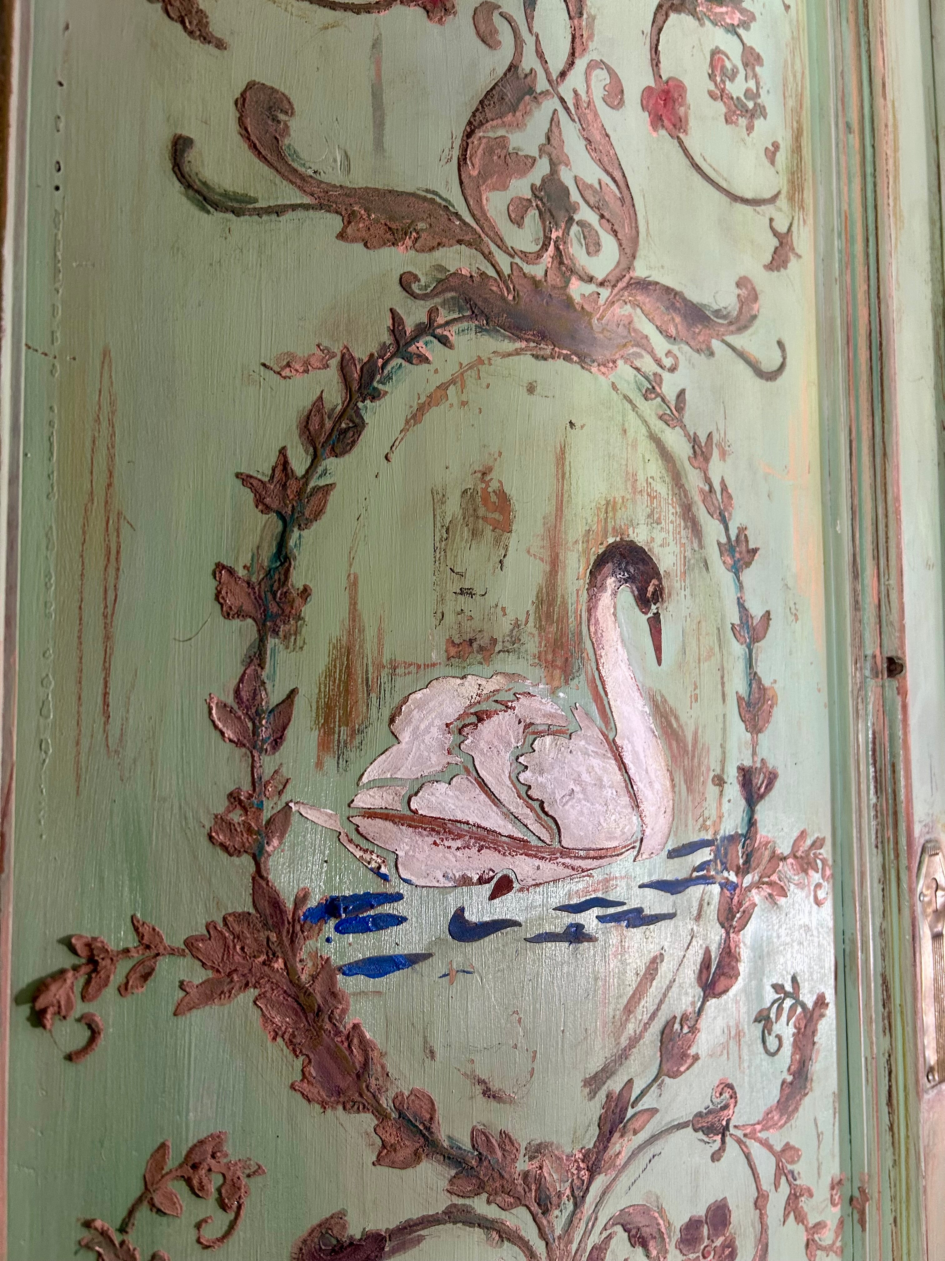 Antique French Painted wardrobe
