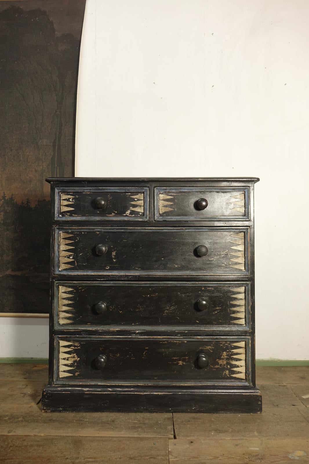 Vintage Folk Art Chest of Drawers