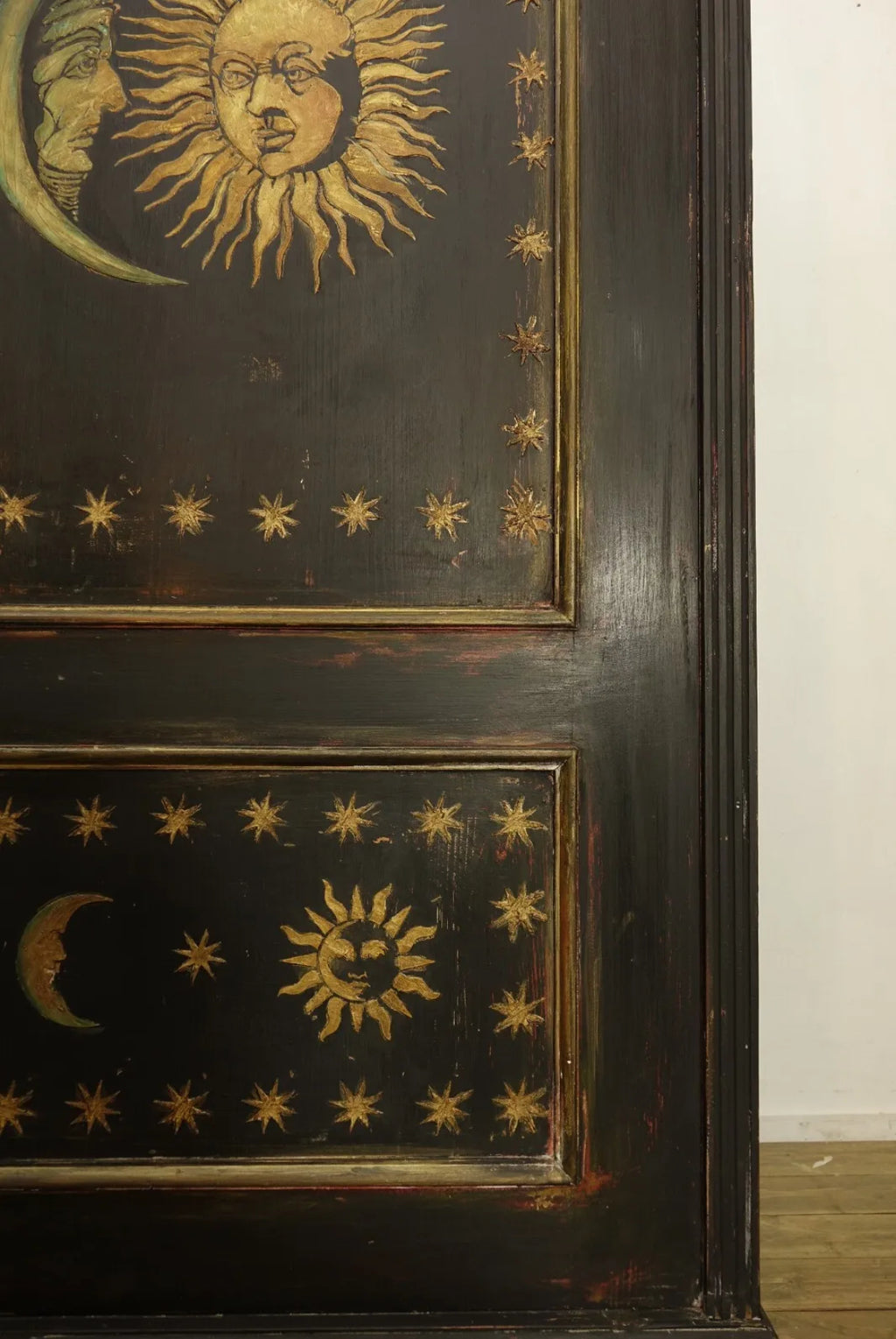 Vintage Pine Sun & Moon Wardrobe