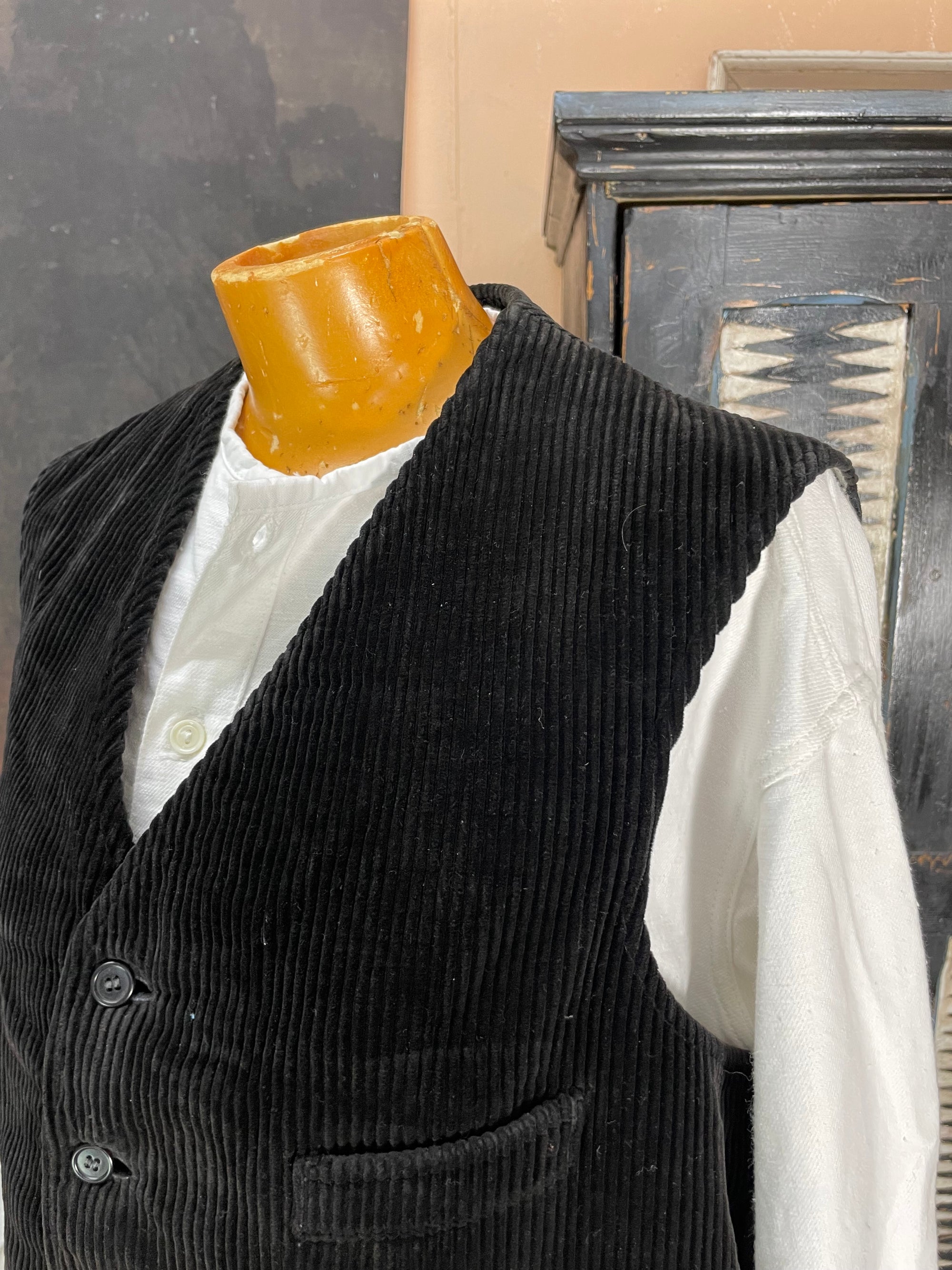 Vintage 1950s French Corduroy Waistcoat
