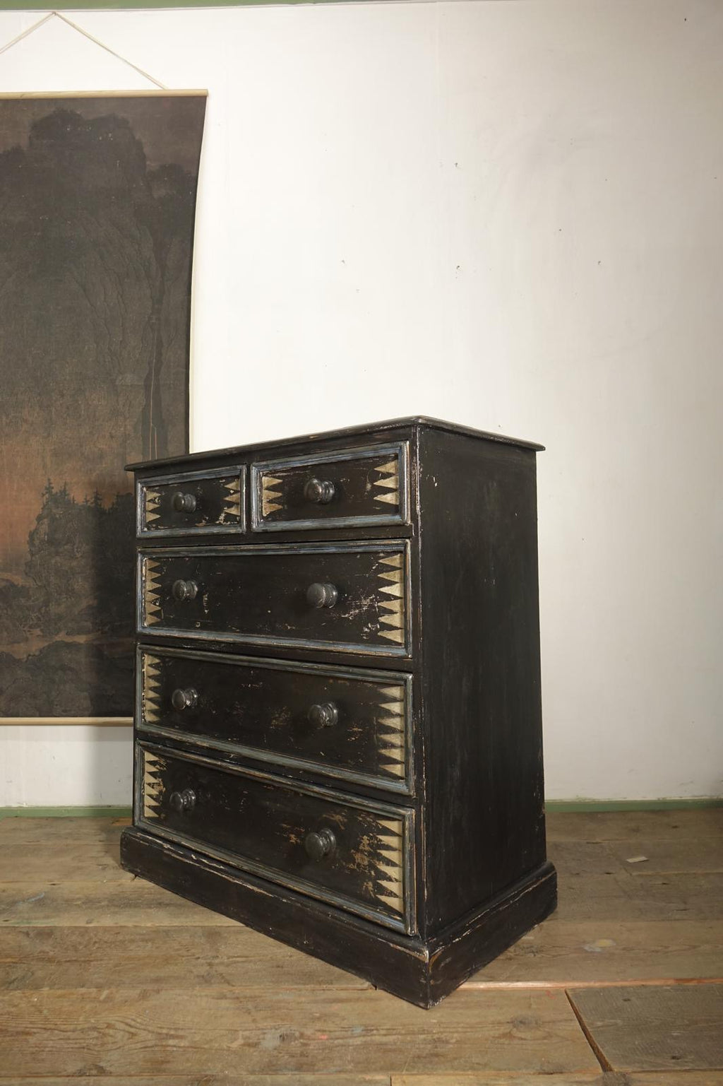 Vintage Folk Art Chest of Drawers