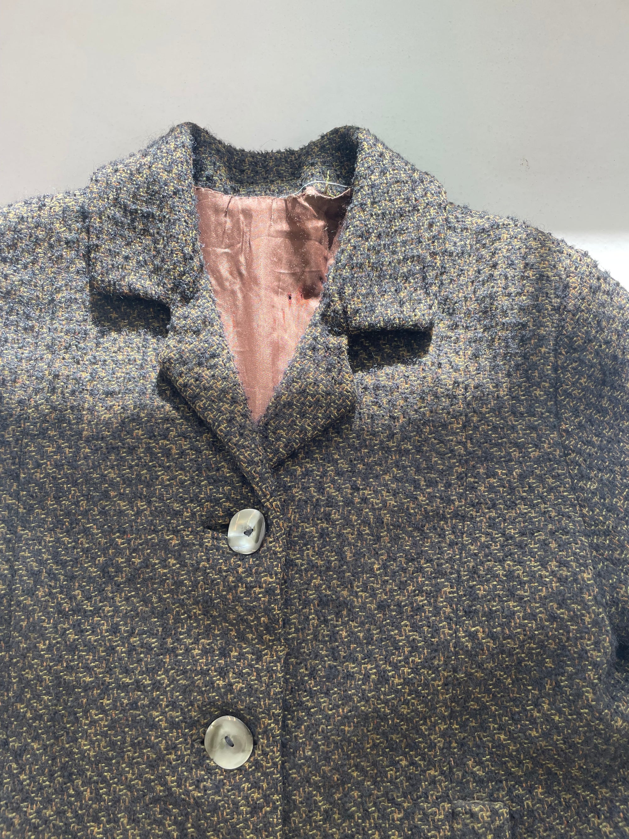 Vintage French 1930’s Tweed Overcoat