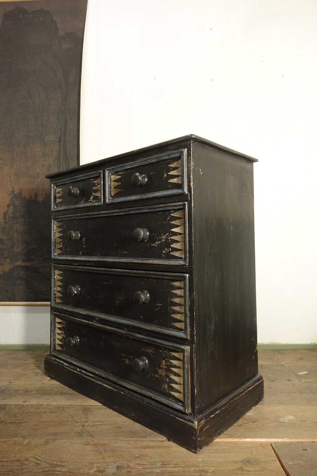 Vintage Folk Art Chest of Drawers