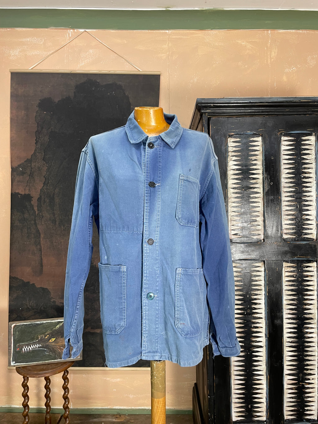 Vintage French 1960s Workwear Chore Jacket