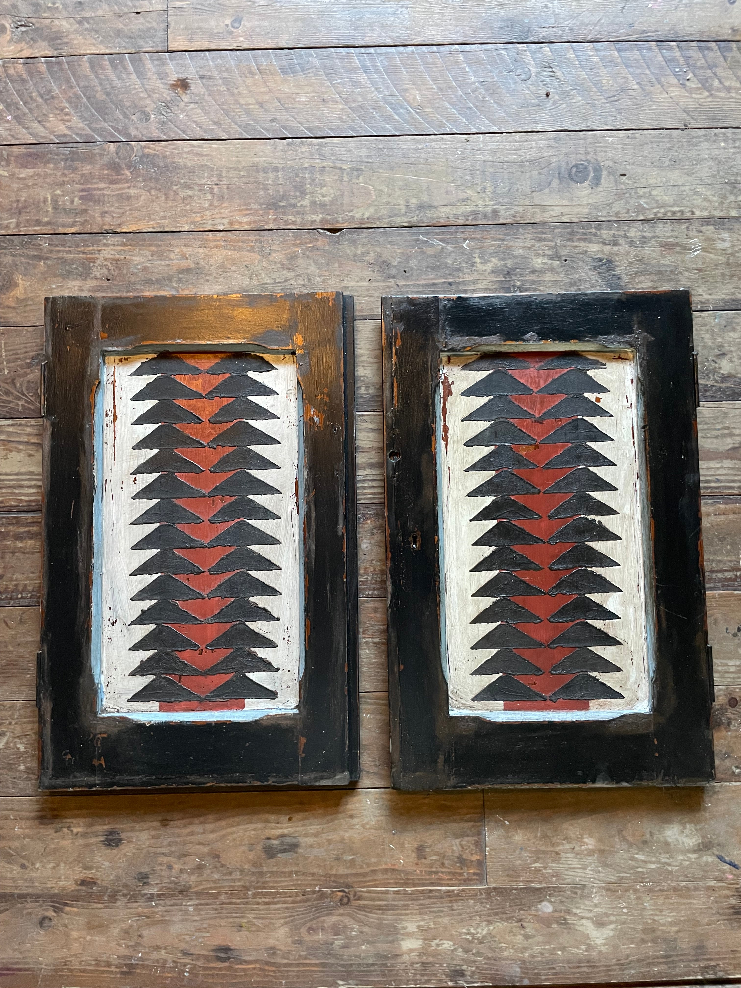 Vintage Pine Folk Art Wallhangings