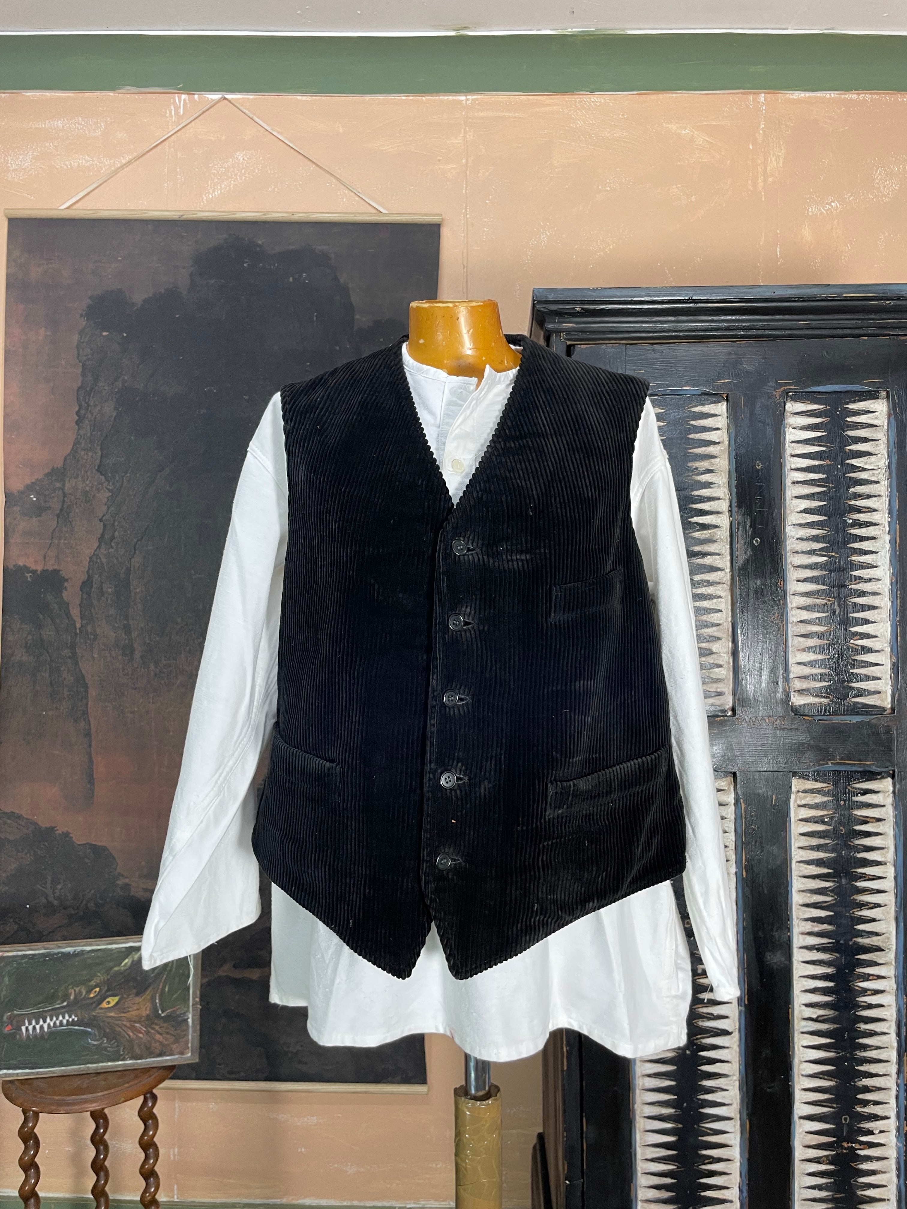 Vintage 1950s French Corduroy Waistcoat