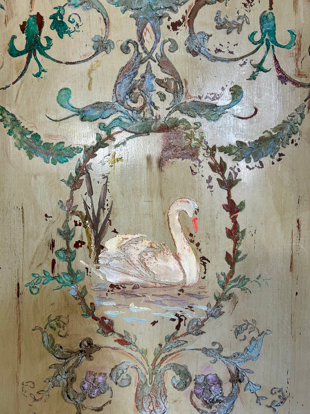 Vintage Painted Housekeepers Cupboard/ Press  Top Cupboard Reserved