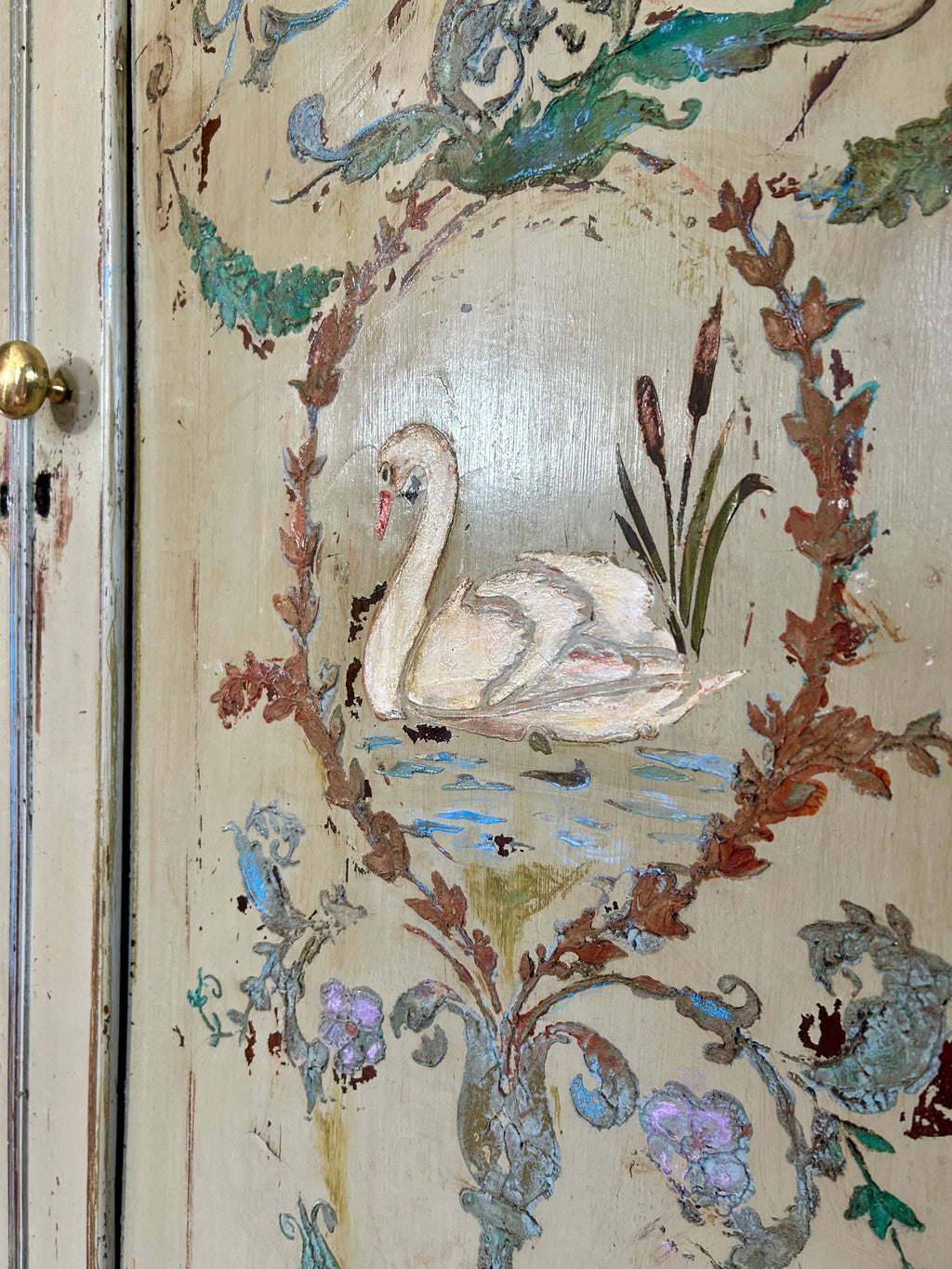 Vintage Painted Housekeepers Cupboard/ Press  Top Cupboard Reserved