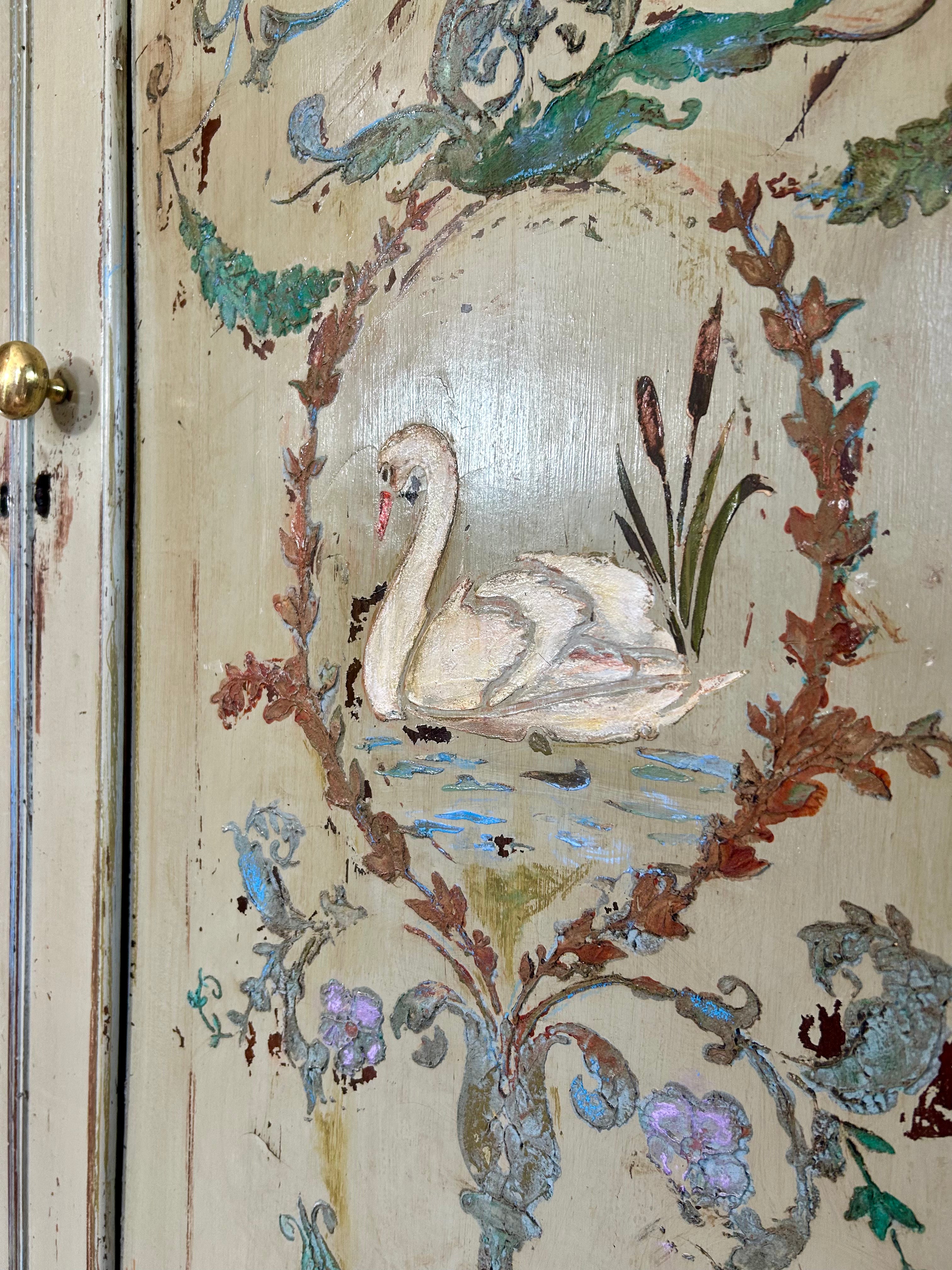 Vintage Painted Housekeepers Cupboard/ Press  Top Cupboard Reserved