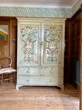 Vintage Painted Housekeepers Cupboard/ Press  Top Cupboard Reserved