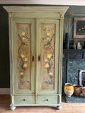 Vintage Painted Wardrobe with Chinoiserie