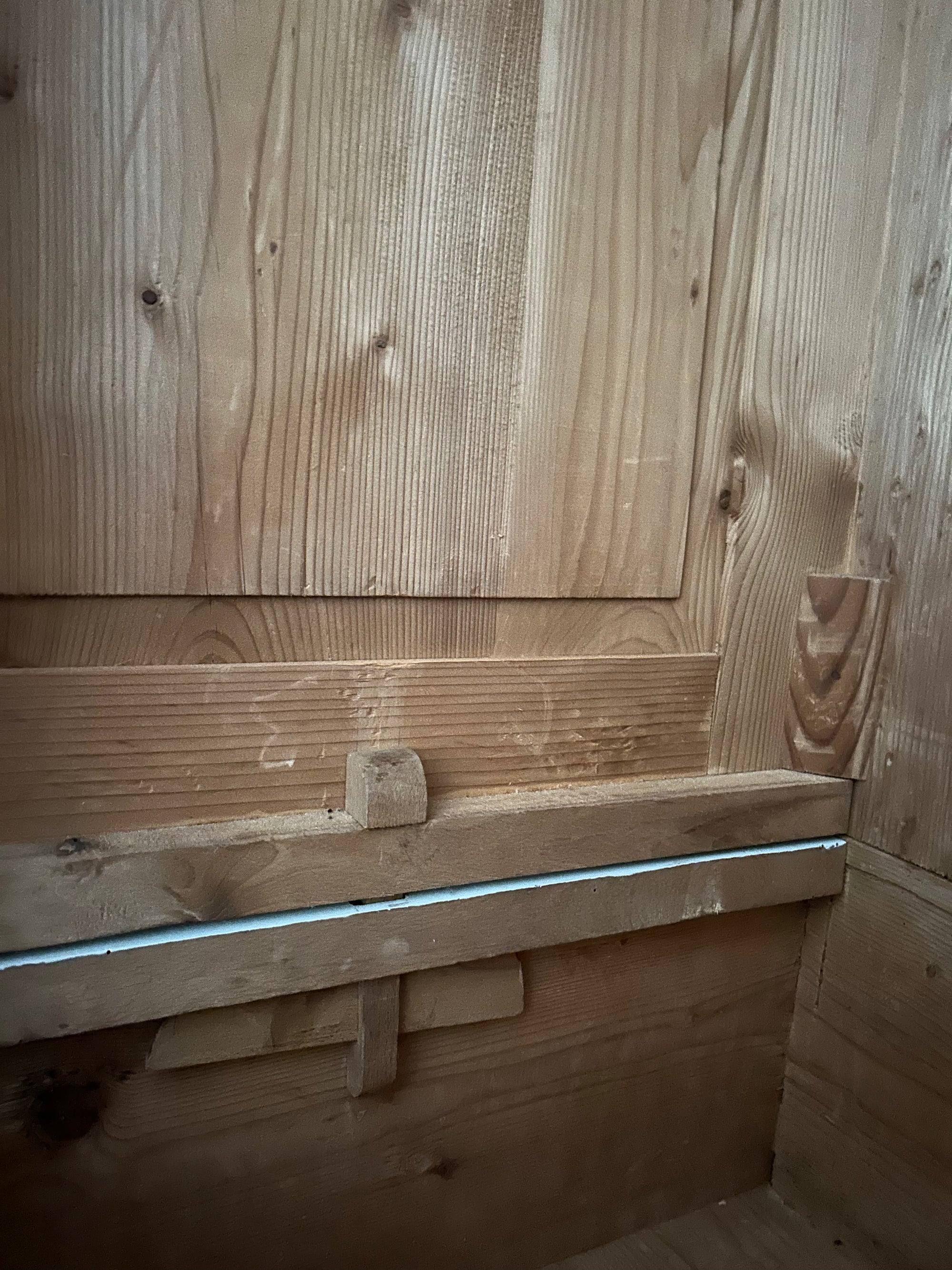 Antique Painted Pine Large Wardrobe with Chinoiserie