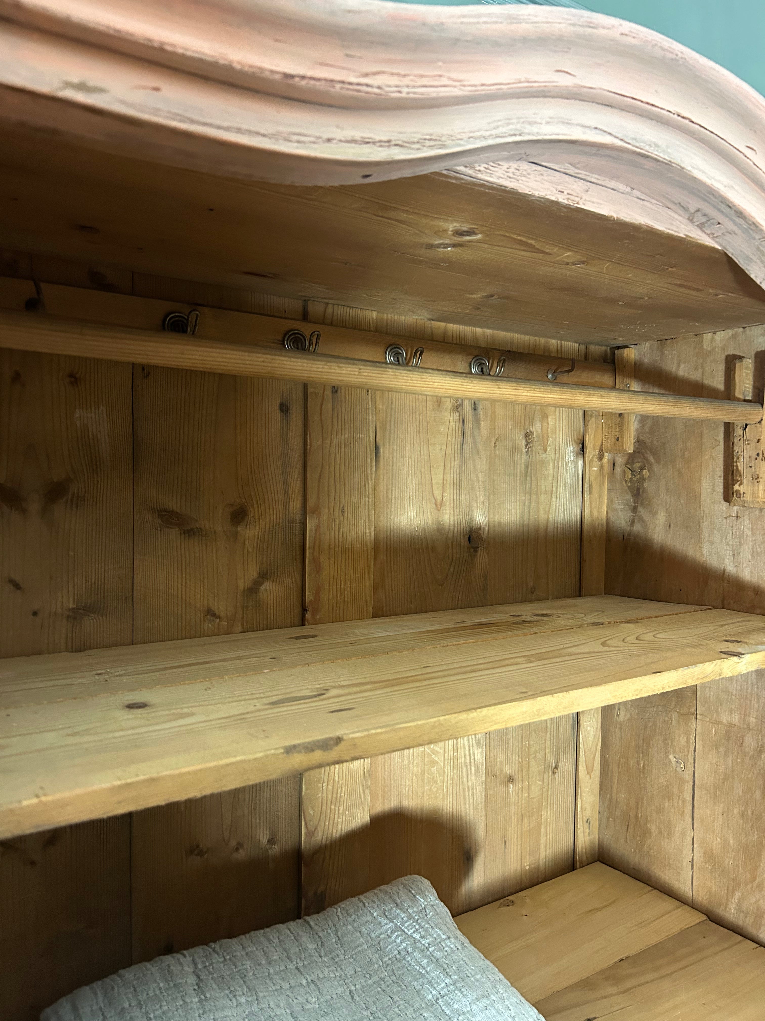 Vintage Painted Armoire with Inlaid Chinoiserie