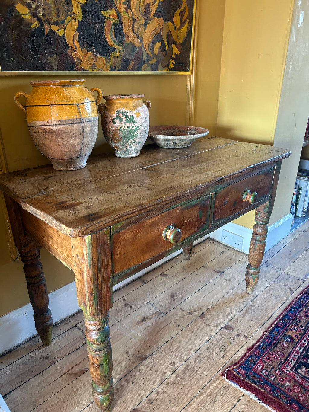 Vintage Pine Console Table/Desk