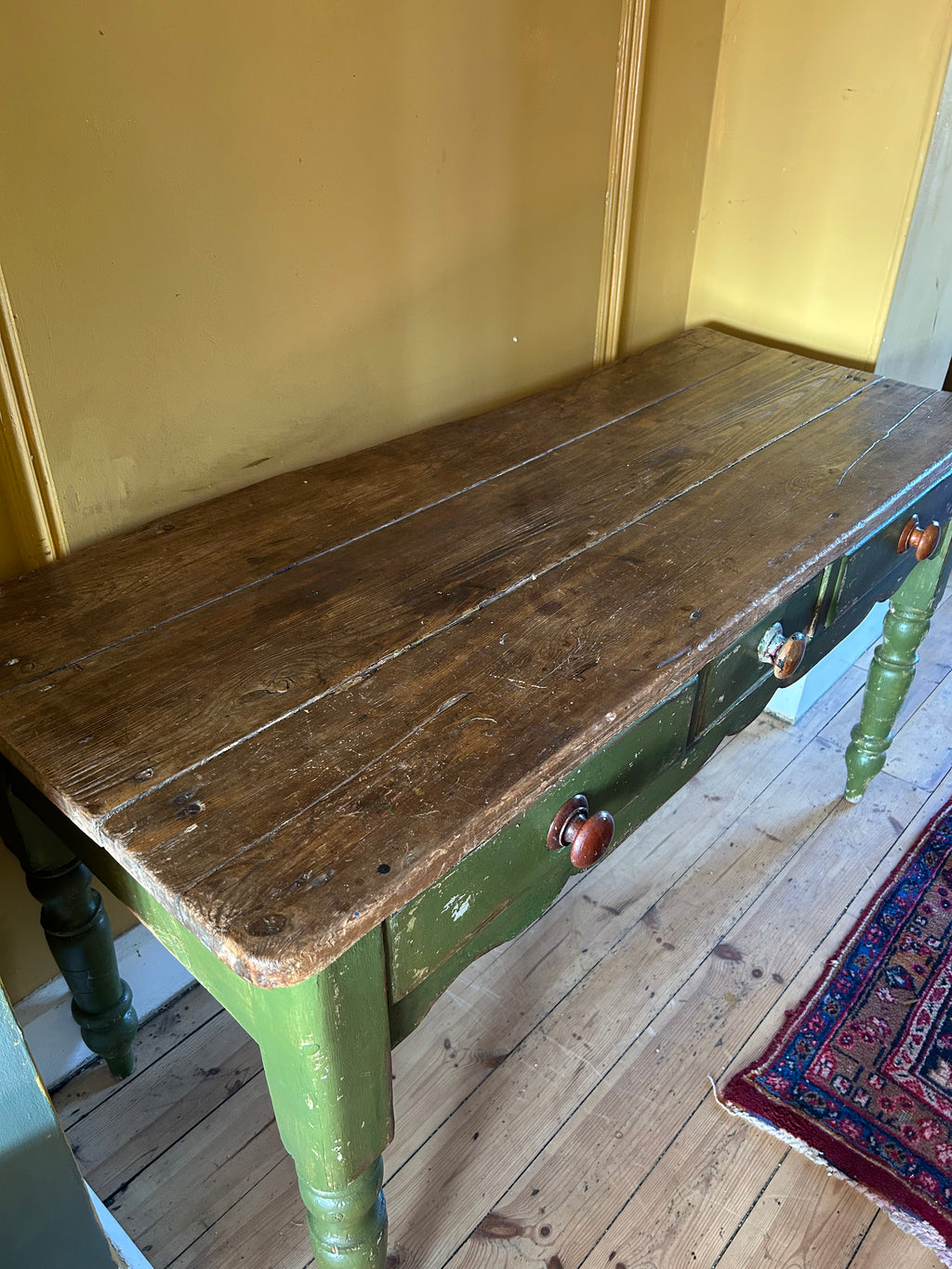 Vintage Painted Pine Prep Table