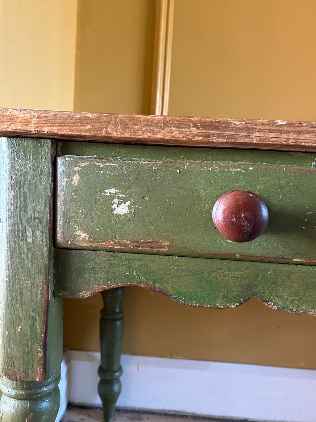 Vintage Painted Pine Prep Table