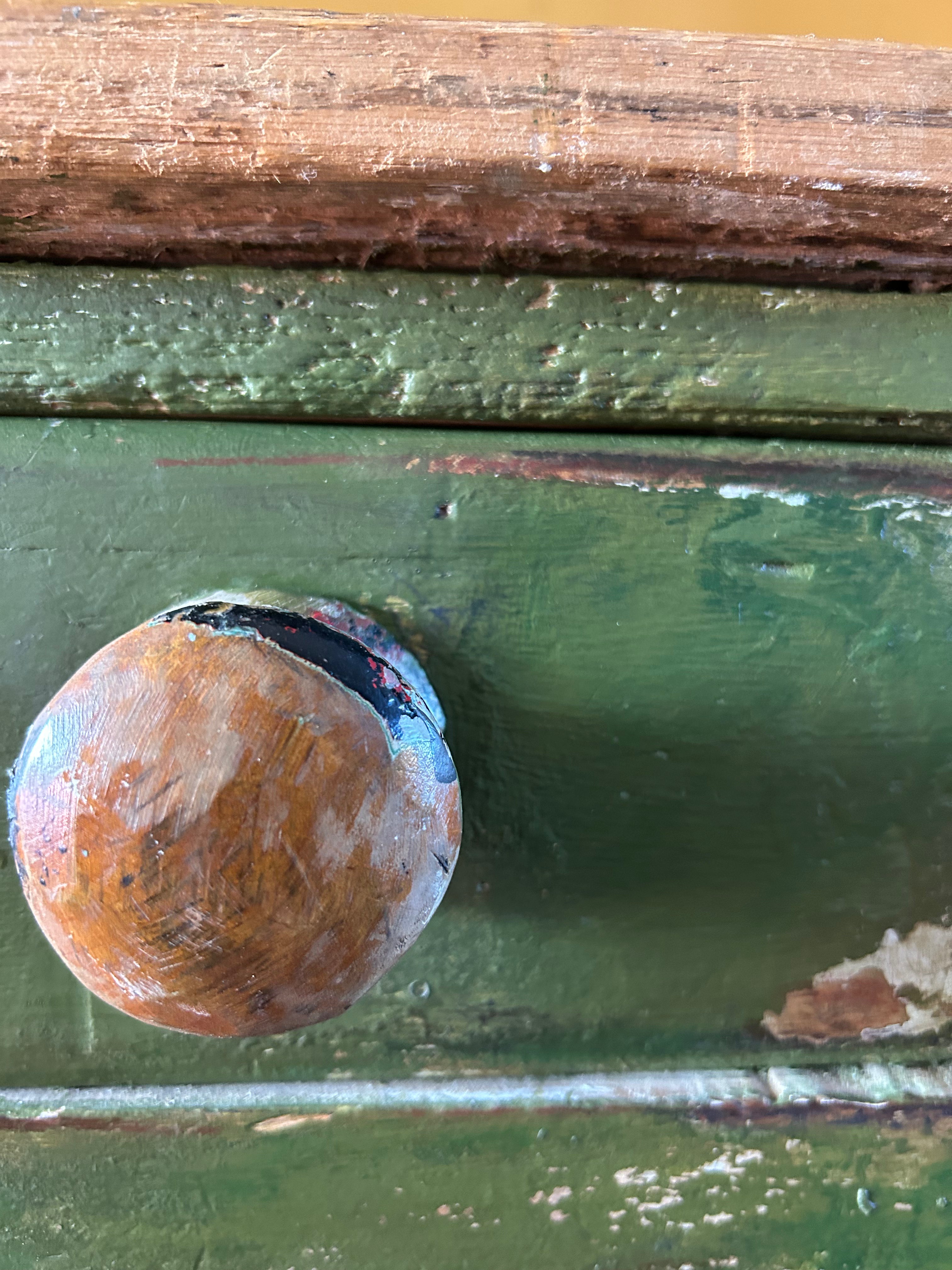 Vintage Painted Pine Prep Table