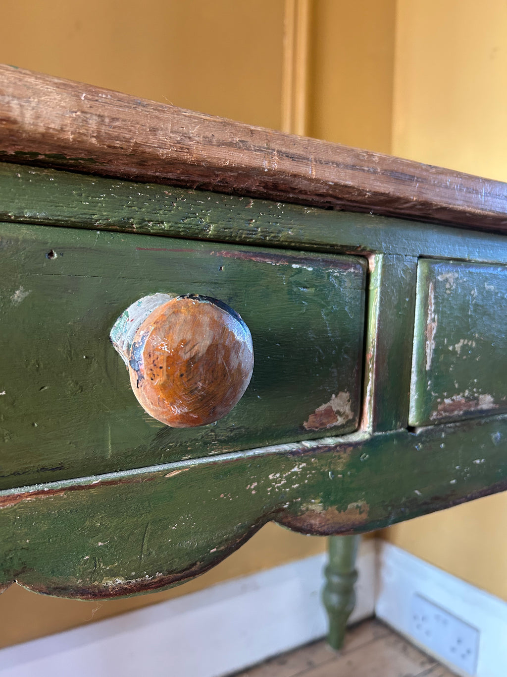 Vintage Painted Pine Prep Table