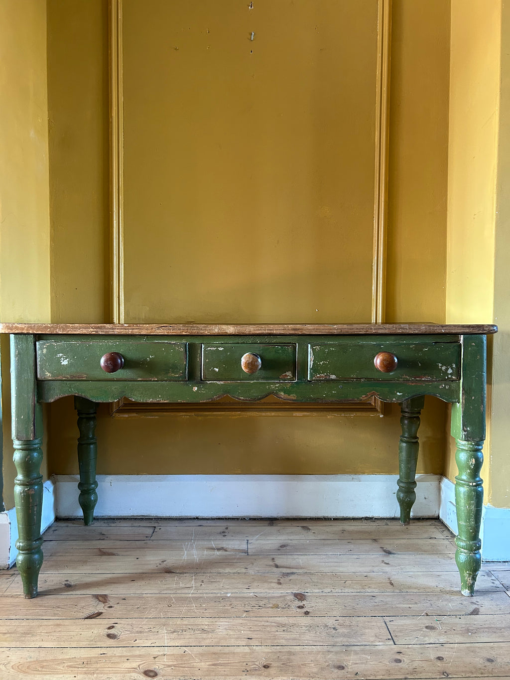 Vintage Painted Pine Prep Table