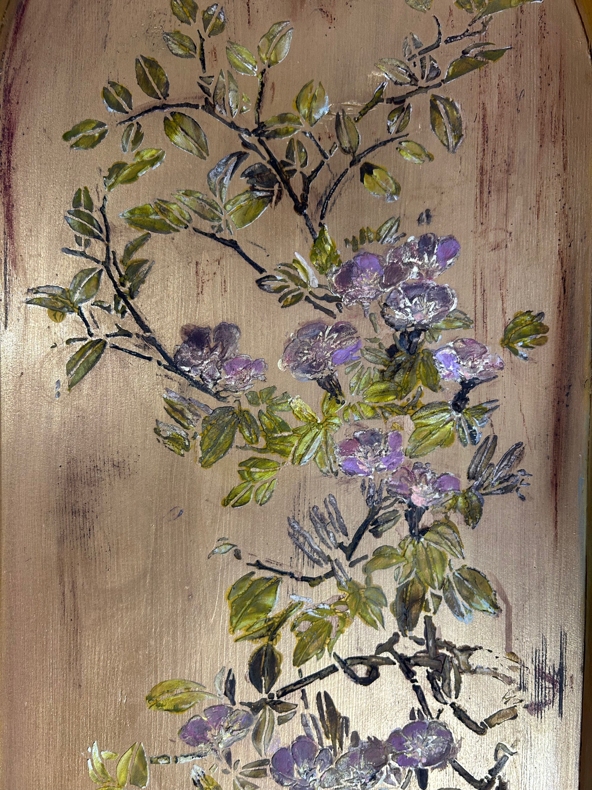 Vintage French Painted Pine Wardrobe