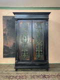 Vintage Painted Pine Wardrobe with Boiserie Panels