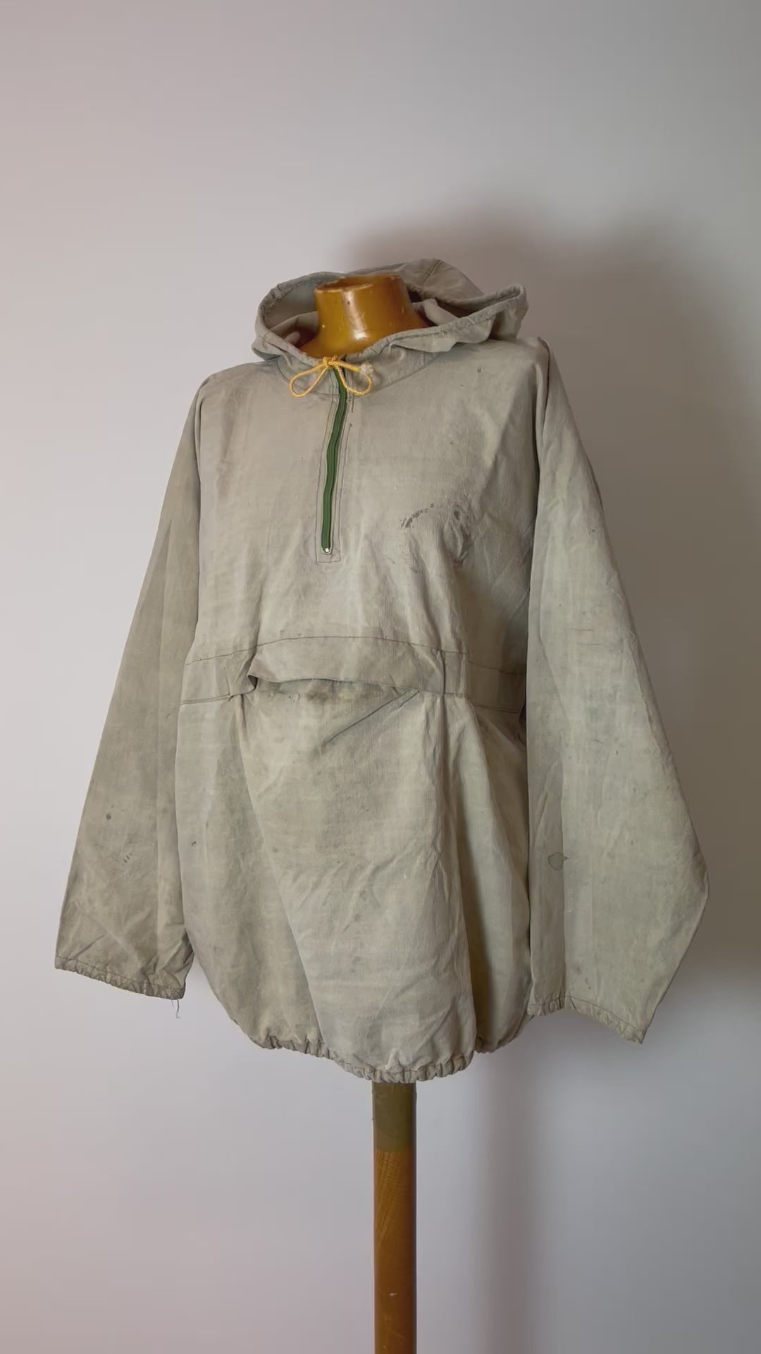 Vintage 1960s French Military Canvas Smock